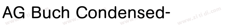 AG Buch Condensed字体转换